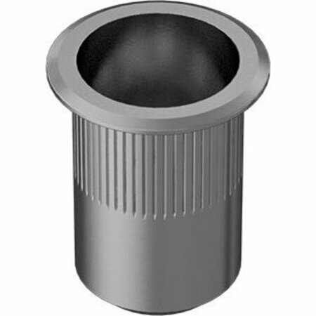 BSC PREFERRED Zinc-Plated Heavy-Duty Rivet Nut Open End 3/8-16 Interior Thread.150-.312 Material Thick, 10PK 95105A168